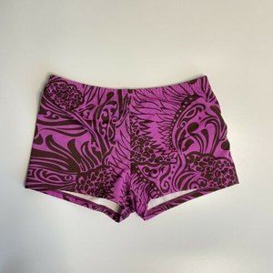 Women's ATHLETA Swim Shorts Bathing Suit Swimsuit Size Small Hawaiian Print